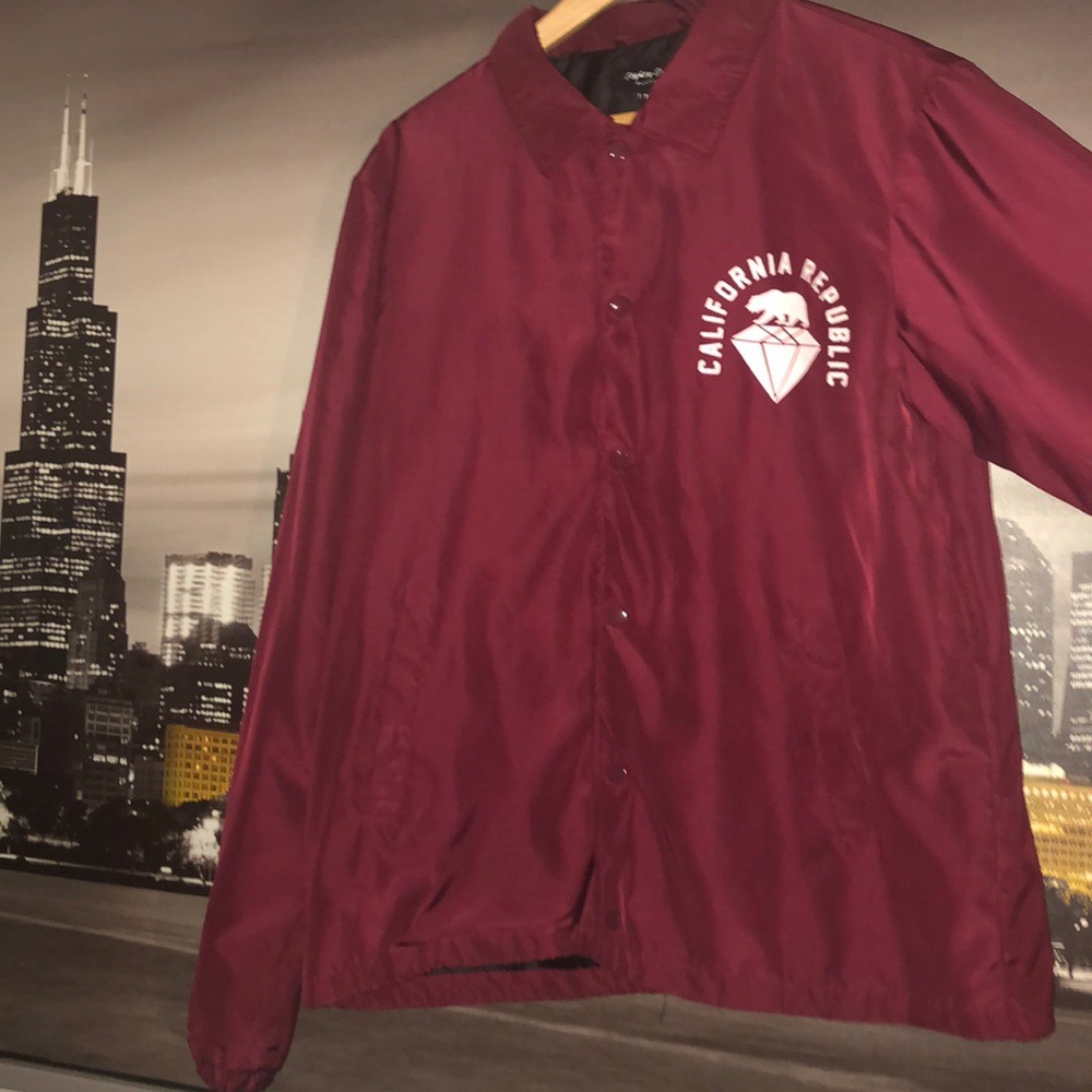 California Republic Red Windbreaker Medium